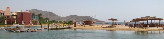 The mountians, the beach and the sea at Taba Heights, Egypt