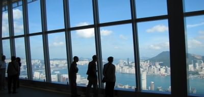 The view from the Sky100 observation deck at the ICC, Kowloon