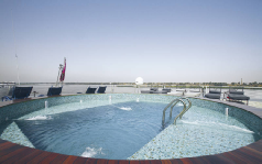 The pool area on the Movenpick MS Darakum