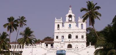 Goa is dotted with pretty churches - this one if just inland from the beach