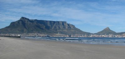 Cape Town - the city is dominated by Table Mountain and has various beaches close by