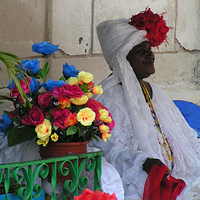 Local flower seller, Old Havana