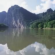 Holidays to Laos - Mekong River at Pak Ou