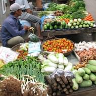 Holidays to Laos - Vegetable market in rural Laos