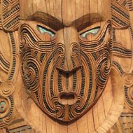 Maori carvings, Rotorua North New Zealand