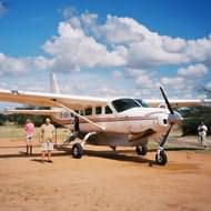 Light aircraft on the Masai Mara